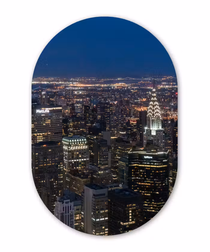 Muurovaal - New York - Nacht - Sterrenhemel