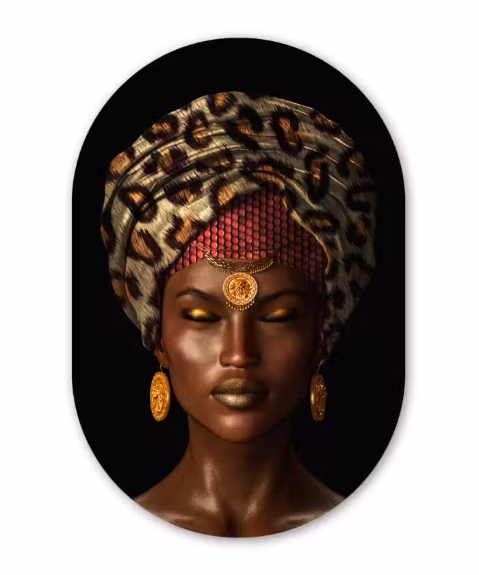 Muurovaal - Vrouw - Kleuren - Accessoires