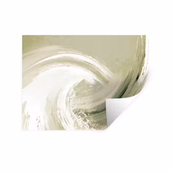 Muursticker - Abstract - Penseelstreken - Golven - Groen