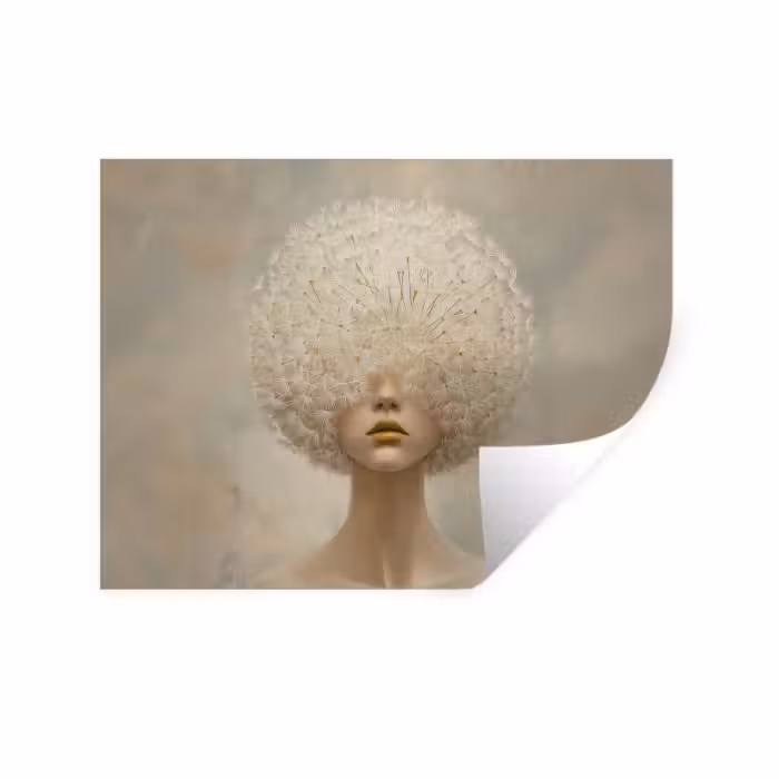 Muursticker - Dromerig - Beige - Paardenbloemzaadjes