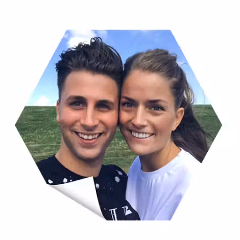 Foto op muursticker - Hexagon