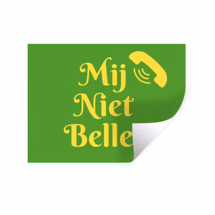 Muursticker - Mij niet bellen - Telefoon - Groen