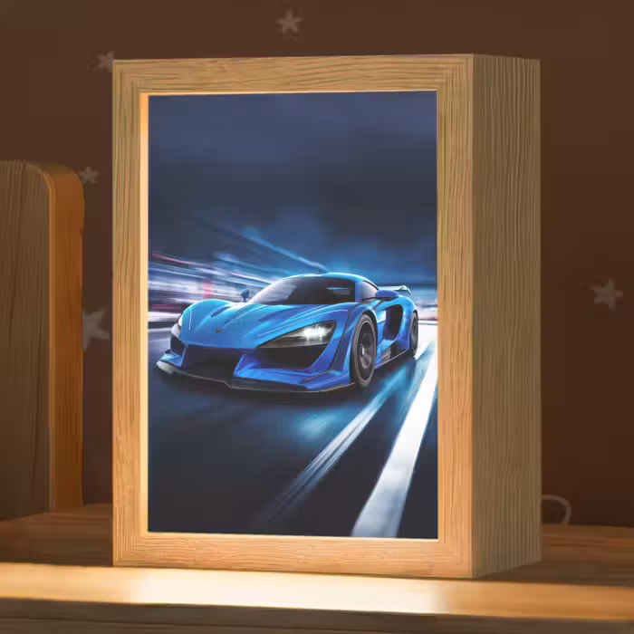 Nachtlampje - Auto - Blauw - Jongens - Kind
