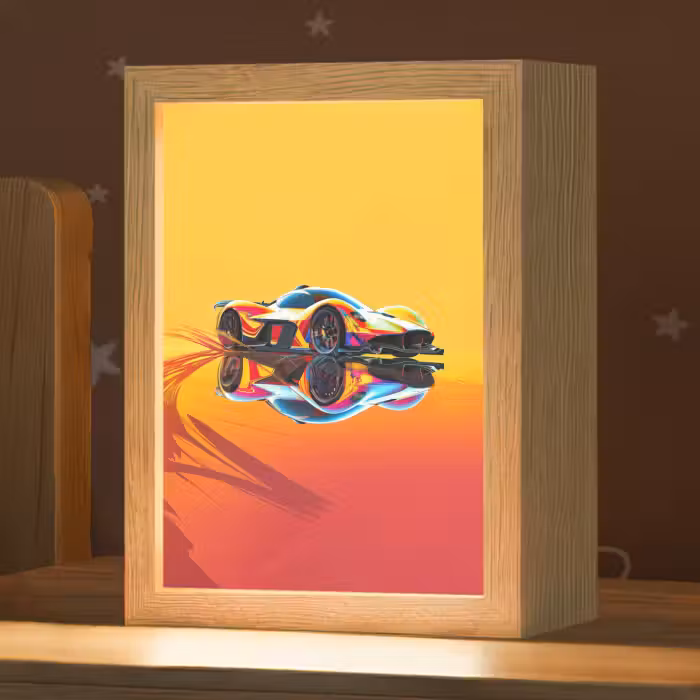 Nachtlampje - Auto - Race - F1 - Jongens - Geel - Rood