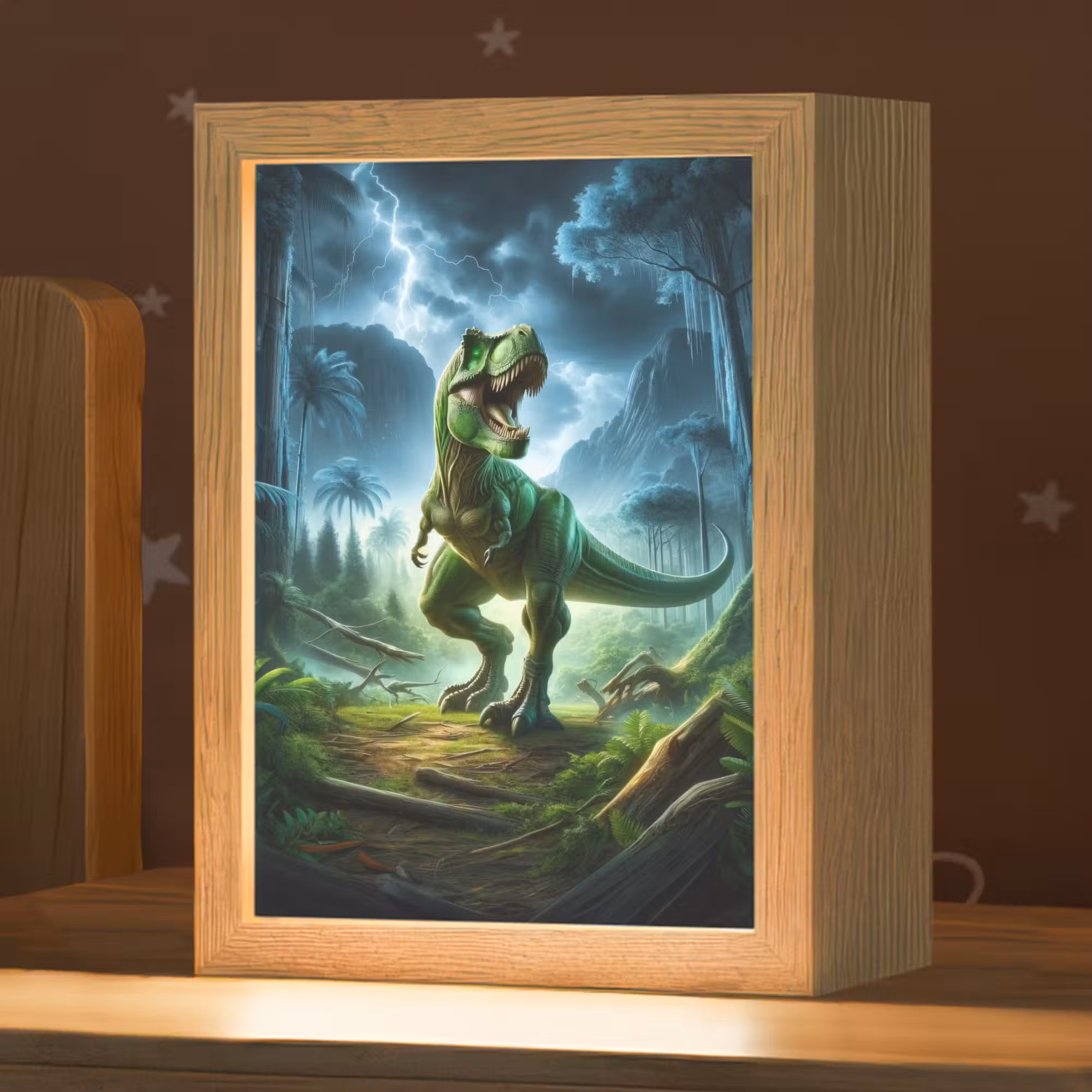 Nachtlampje - Dino - Jongens - Groen - Blauw - T-Rex