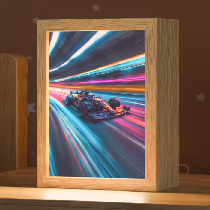 Nachtlampje - Formule 1 - Auto - Race - Jongens - Kleurrijk