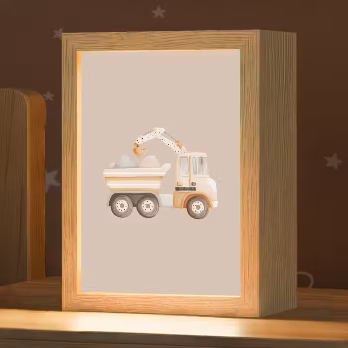 Nachtlampje - Kiepwagen - Auto - Beige