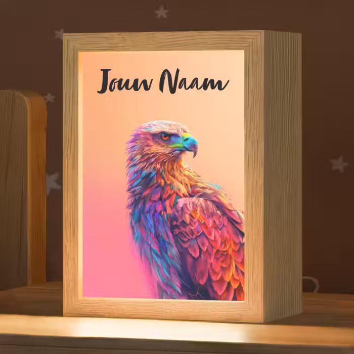 Nachtlampje met naam - Arend - Vogel - Kleurrijk - Dier