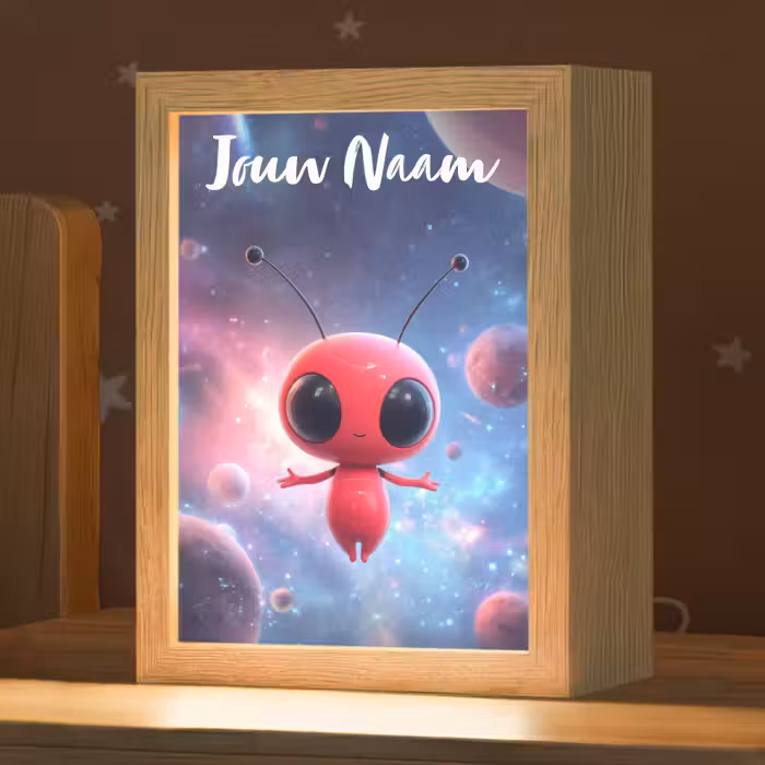 Nachtlampje met naam - Buitenaards wezen - Rood - Planeten