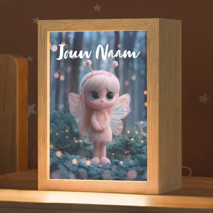 Nachtlampje met naam - Fairy - Bos - Glitters