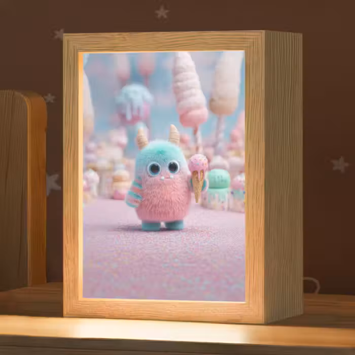 Nachtlampje - Monster - Pastel - Roze - Snoep