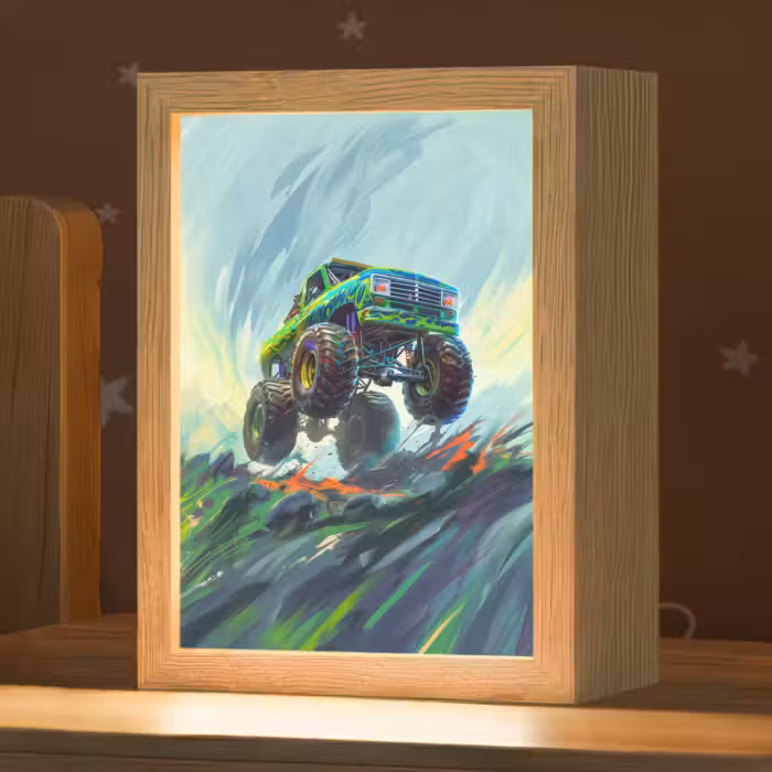 Nachtlampje - Monstertruck - Auto - Jongens - Groen