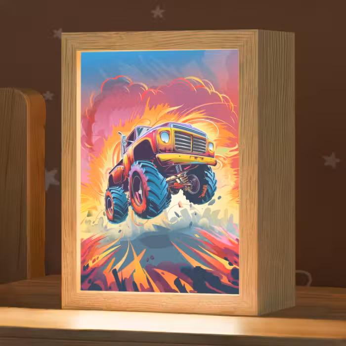 Nachtlampje - Monstertruck - Auto - Jongens - Kleurrijk