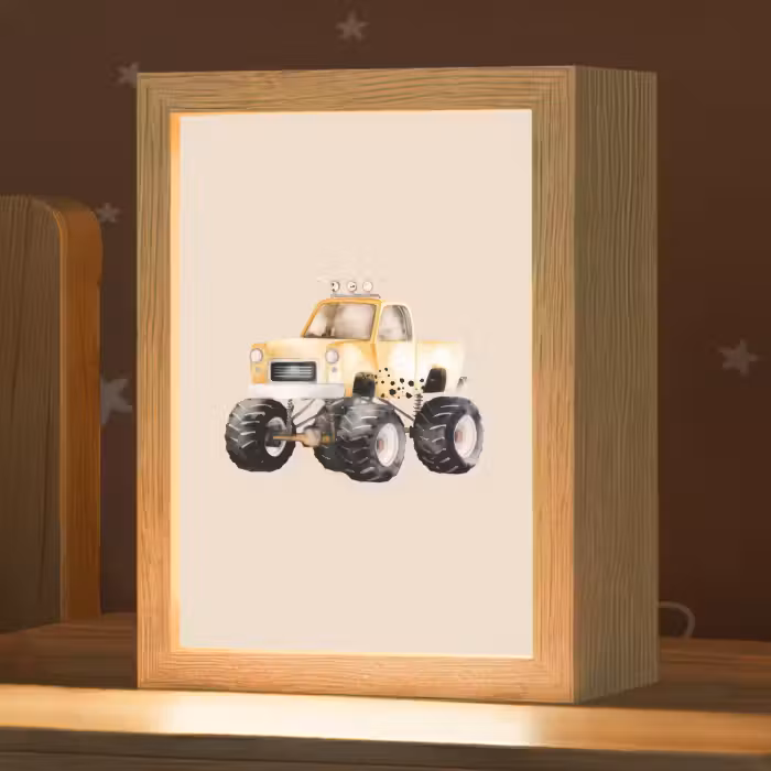 Nachtlampje - Monstertruck - Geel - Beige