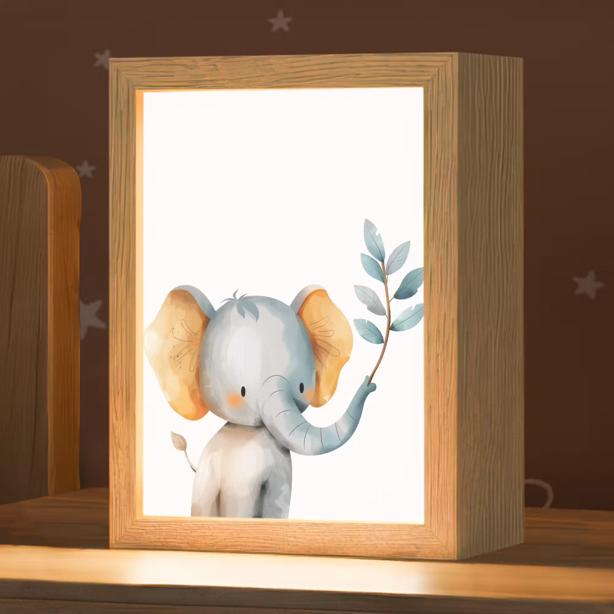 Nachtlampje - Olifant - Dier - Pastel kleuren