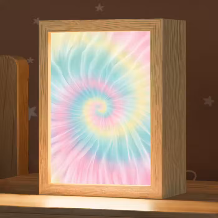 Nachtlampje - Pasteltinten - Tie dye - Roze