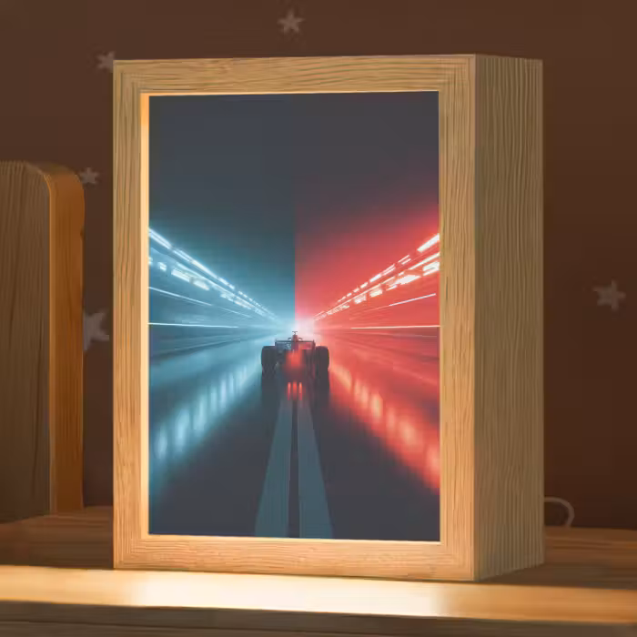Nachtlampje - Raceauto - Rood - Blauw - Snelheid