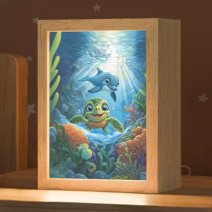 Nachtlampje - Schildpad - Dolfijn - Oceaan