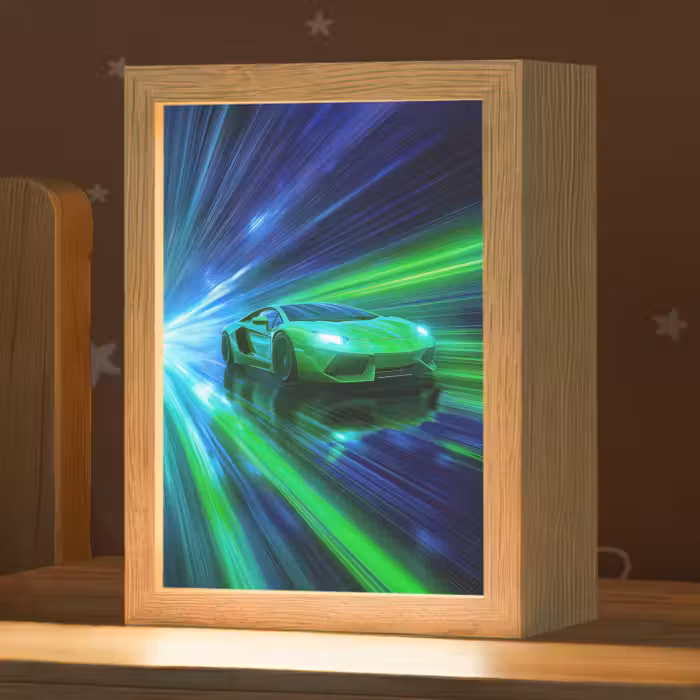 Nachtlampje - Snelheid - Licht - Sportwagen - Groen
