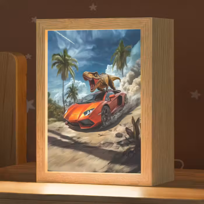 Nachtlampje - Sportauto - Rood - Dino