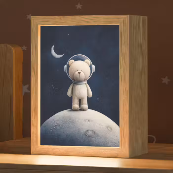 Nachtlampje - Teddybeer - Ruimtehelm - Maan - Sterren