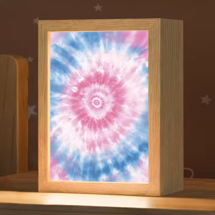 Nachtlampje - Tie-dye - Roze - Patroon