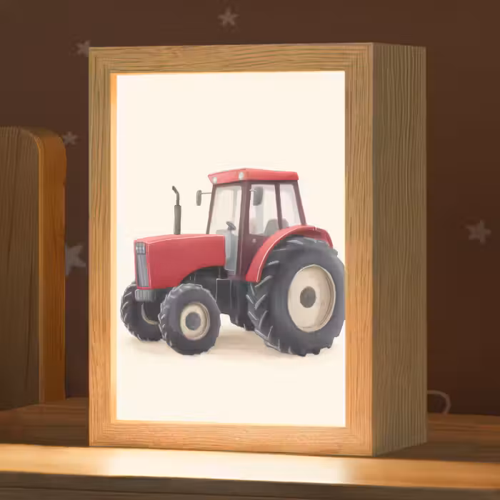 Nachtlampje - Trekker - Minimalistisch - Illustratie - Rood