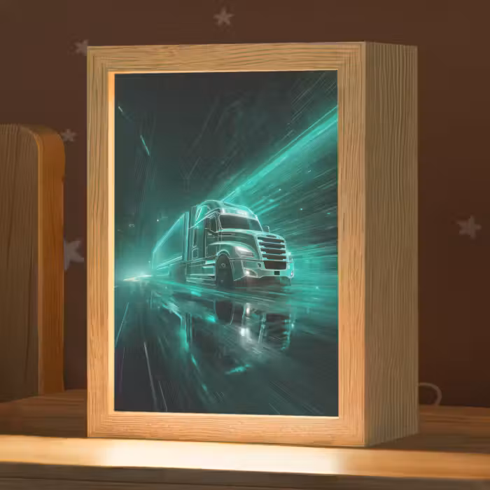 Nachtlampje - Vrachtwagen - Snelheid - Groen - Neon