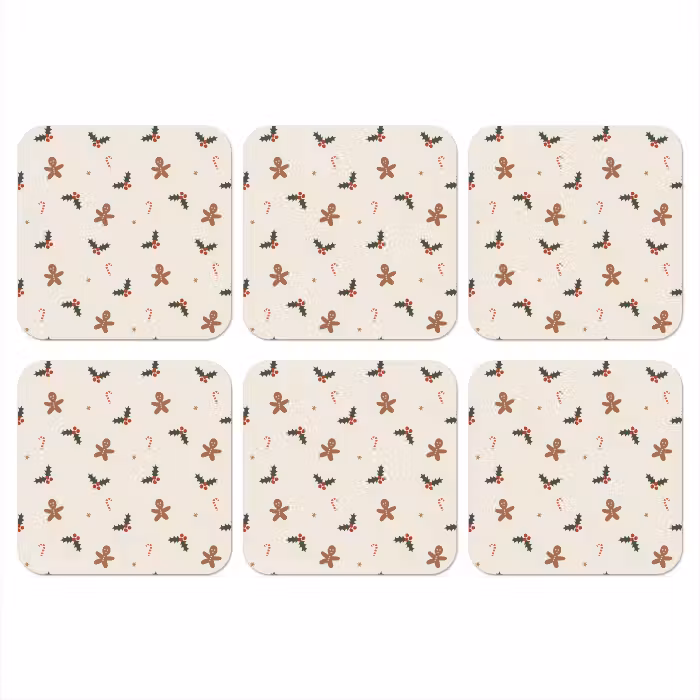 Onderzetter - Illustratie - Figuren - Beige