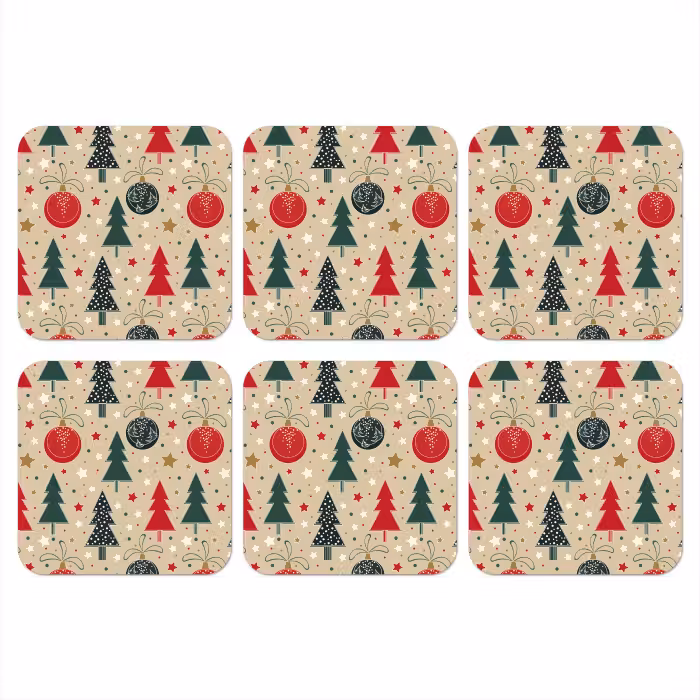 Onderzetter - Illustratie - Kerst - Sterren