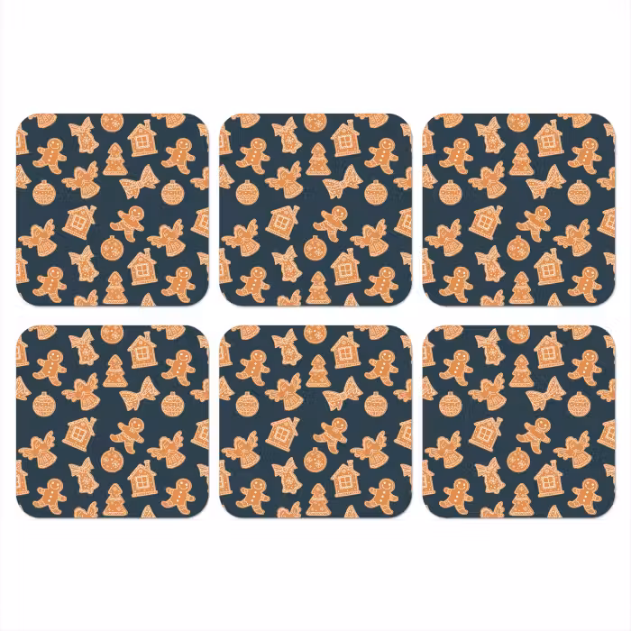 Onderzetter - Illustratie - Koekjes - Blauw