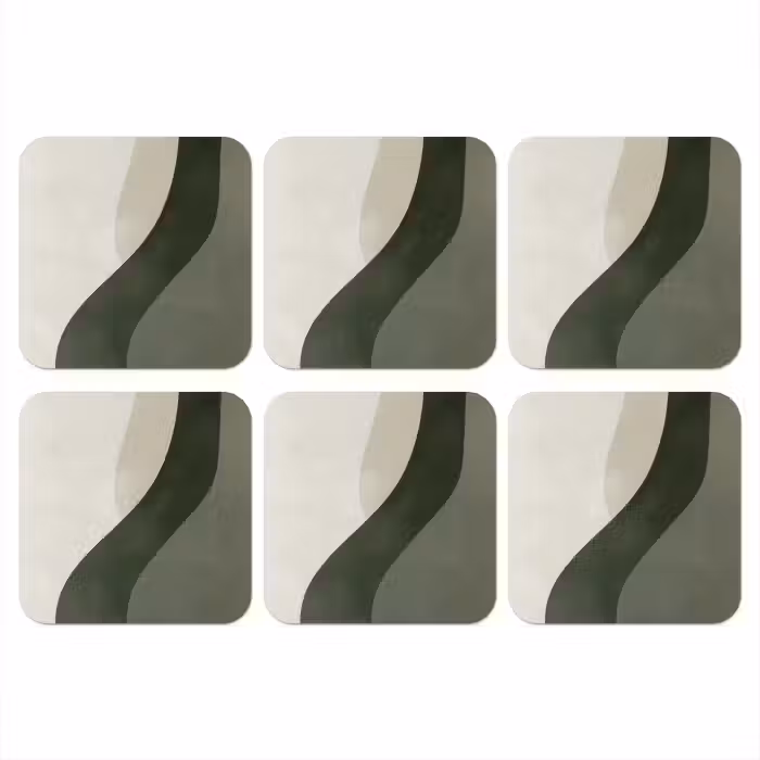 Onderzetter - Japandi - Groen - Abstract - Modern