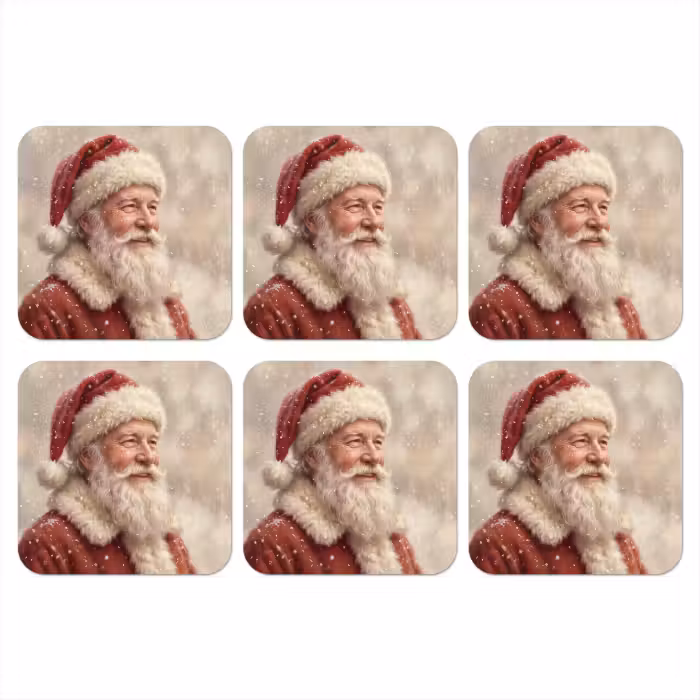 Onderzetter - Kerstman - Sneeuw - Kerst