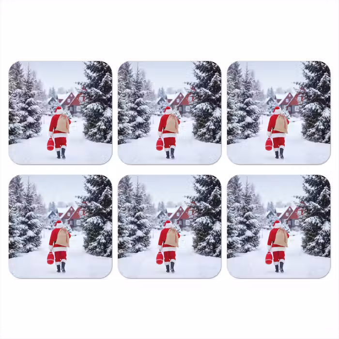 Onderzetter - Kerstman - Sneeuw - Winter