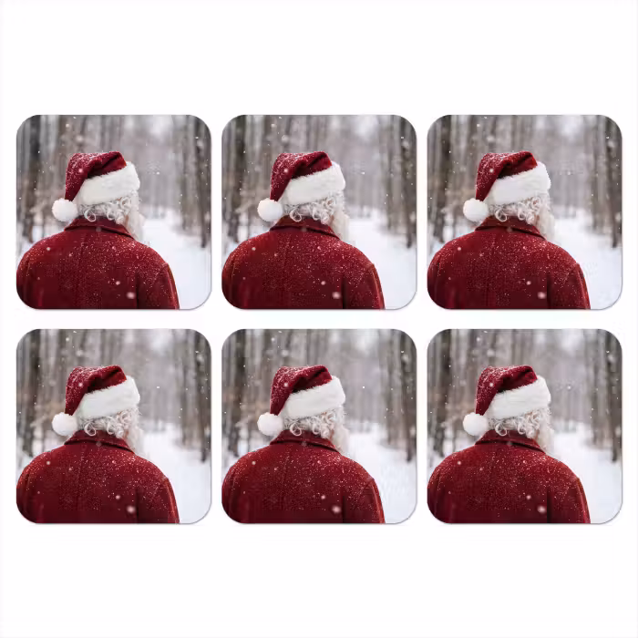 Onderzetter - Kerstman - Winter - Sneeuw