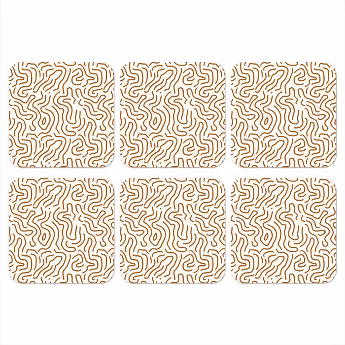 Onderzetter - Minimalistisch - Patroon - Terracotta