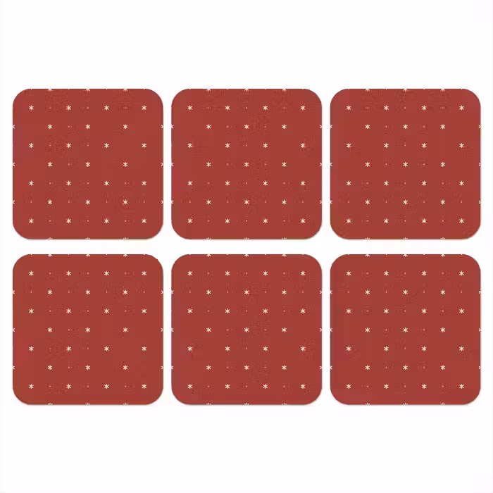Onderzetter - Patroon - Stippen - Sterren - Rood