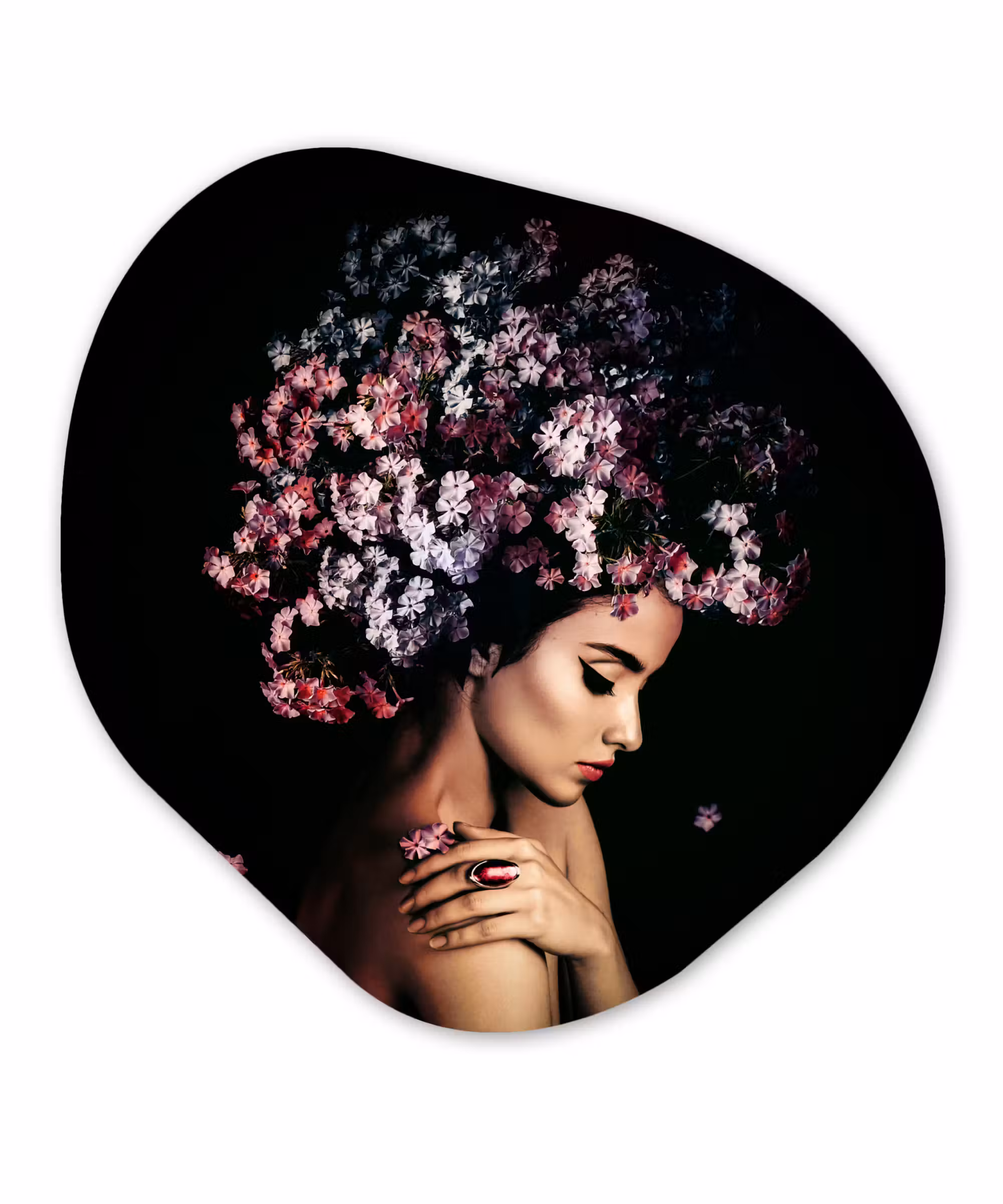 Organische Formen – Aluminium – Bloesem - Vrouw - Roze - Bloemen - Luxe