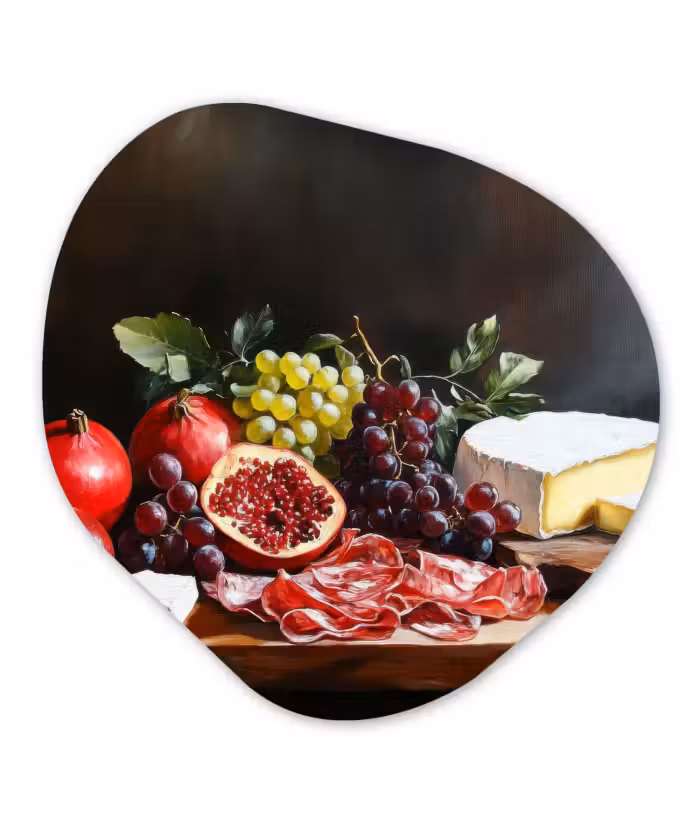 Organisch schilderij – Borrelplank - Stilleven - Vintage