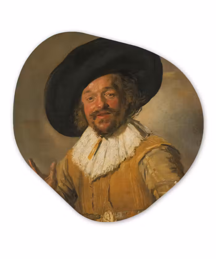 Organische Formen – Aluminium – De vrolijke drinker - Schilderij van Frans Hals