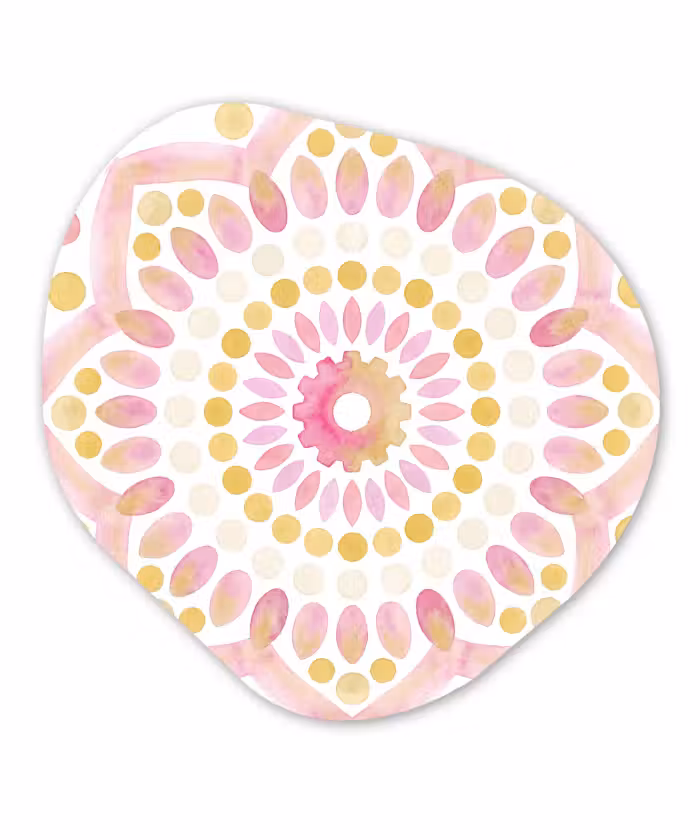 Organisch schilderij - Forex - Abstract - Mandala - Kunst - Modern - Roze
