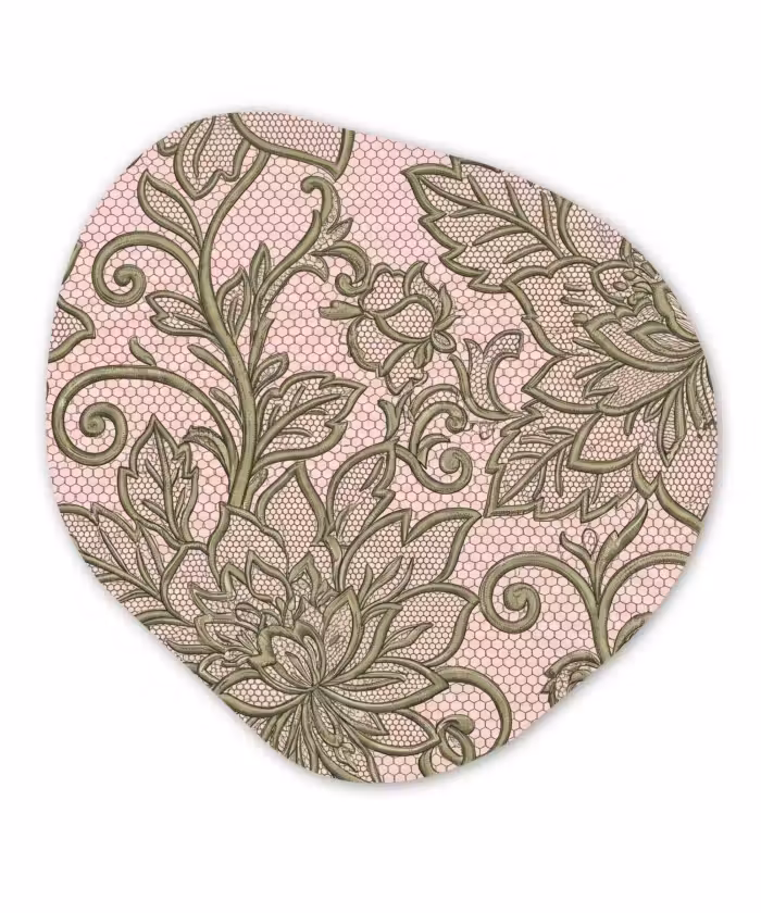 Organisch schilderij - Forex - Bloemen - Kant - Patroon - Klassiek - Groen