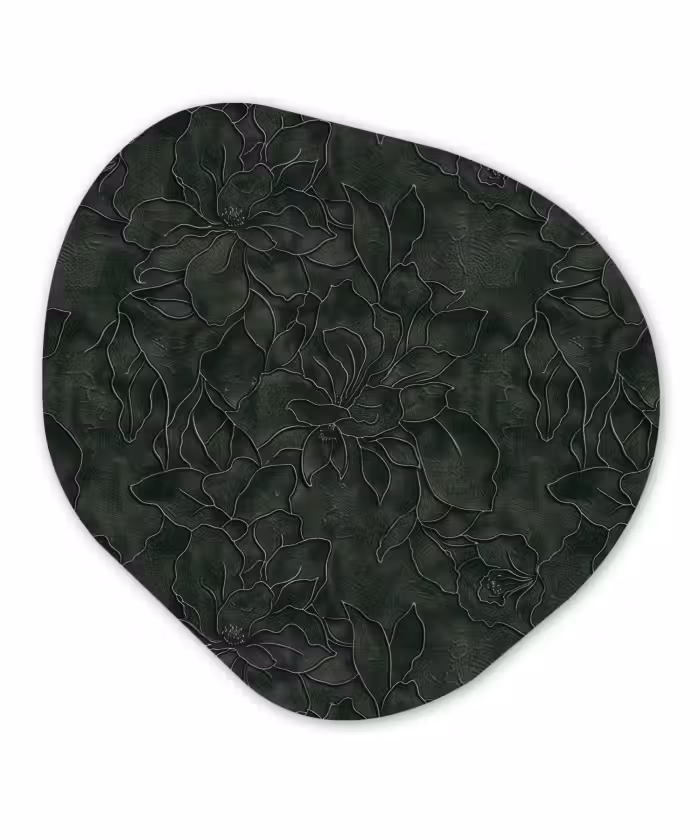 Organisch schilderij - Forex - Bloemen - Lijnen - Groen