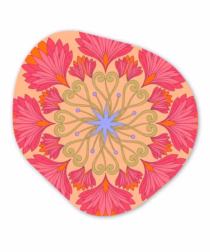 Organisch schilderij - Forex - Bloemen - Patroon - Abstract - Roze - Decoratief