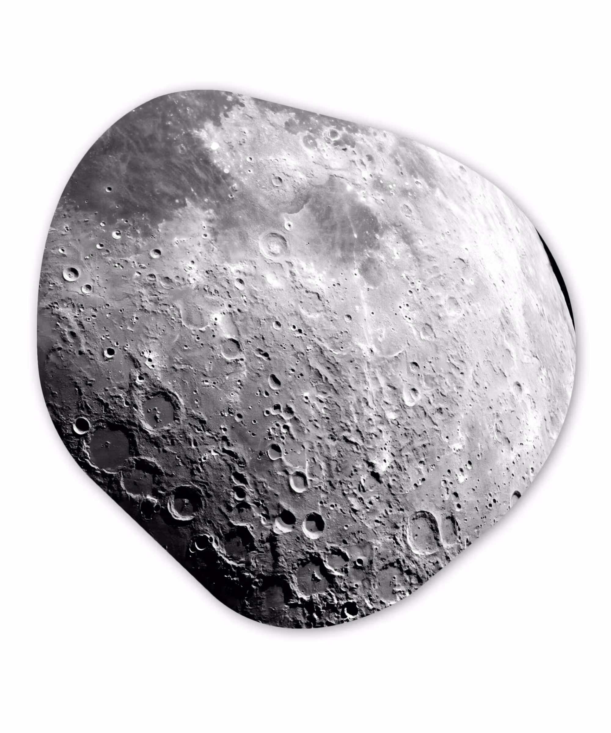 Organisch schilderij - Forex - Maan - Kraters - Ruimte
