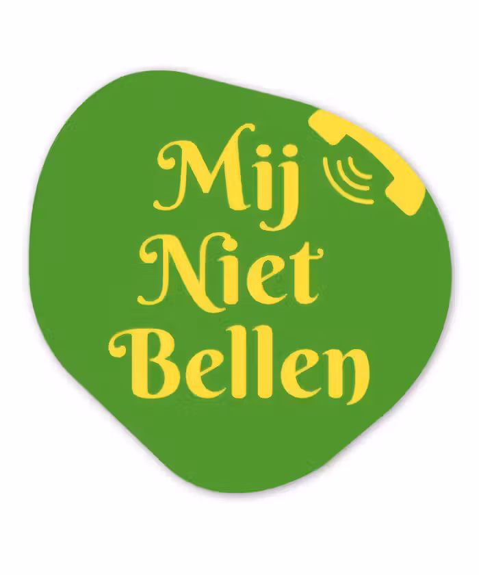 Organisch schilderij - Forex - Mij niet bellen - Telefoon - Groen