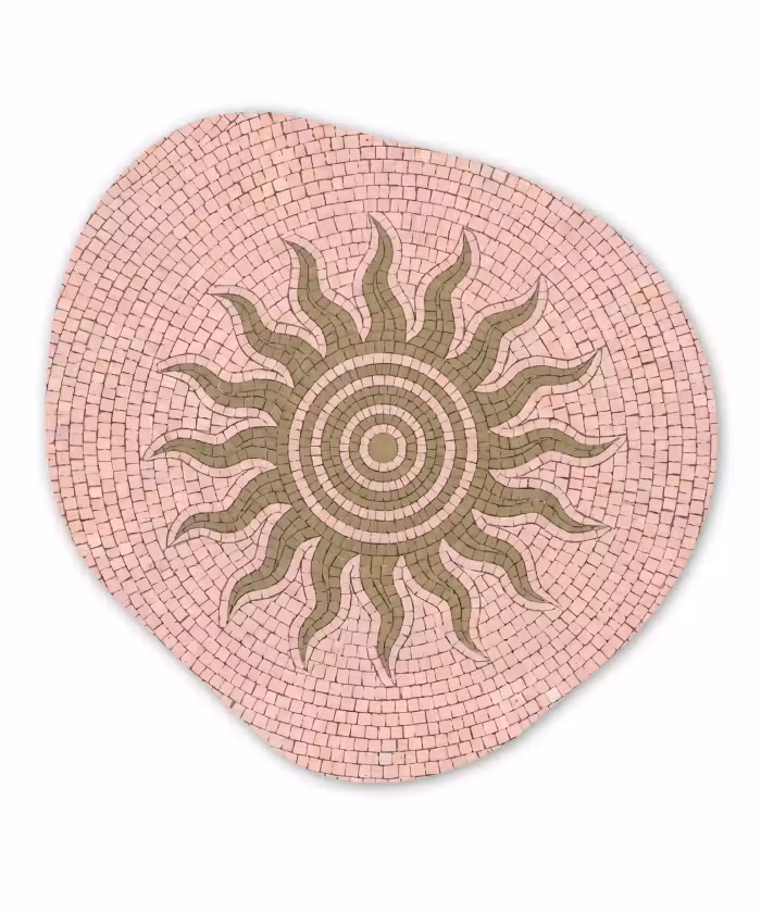 Organisch schilderij - Forex - Mozaïek - Zon - Patroon - Klassiek - Roze