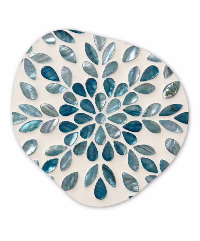 Organisch schilderij - Forex - Patroon - Bladeren - Abstract - Modern - Turquoise