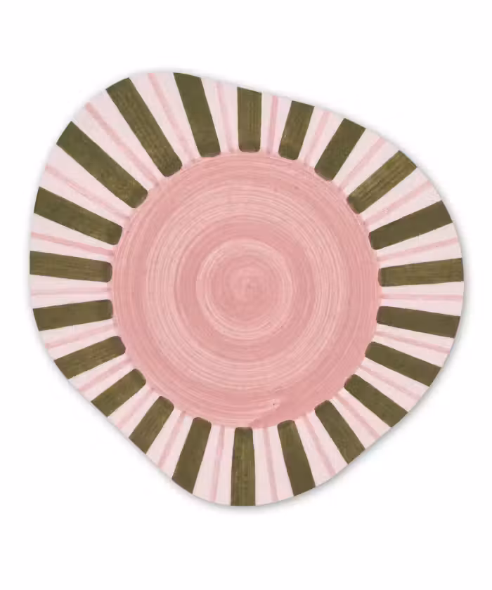 Organisch schilderij - Forex - Patroon - Cirkel - Stralen - Abstract - Roze