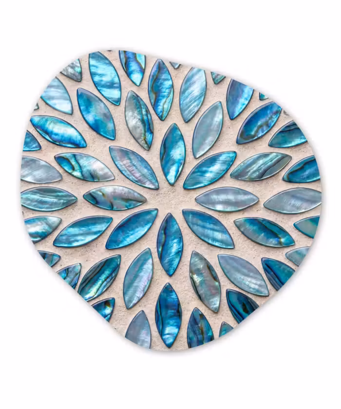 Organisch schilderij - Forex - Patroon - Glans - Abstract - Blauw - Decoratie